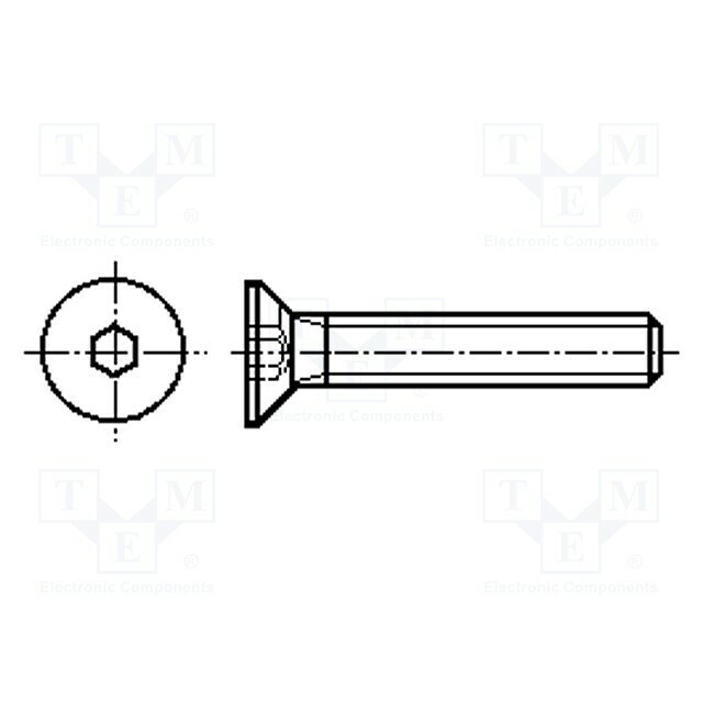 BOSSARD Screw; M6; M6x10; 1; Head: