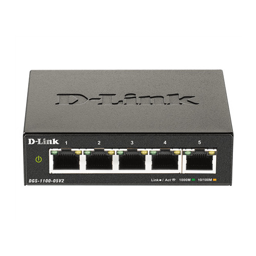D-Link DGS-1100-05V2/E tīkla pārslēgs Vadīts L2