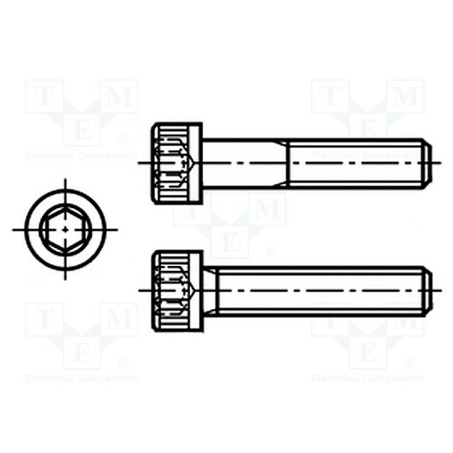 BOSSARD Screw; 1/4"; 1/4"x7/8"; 20