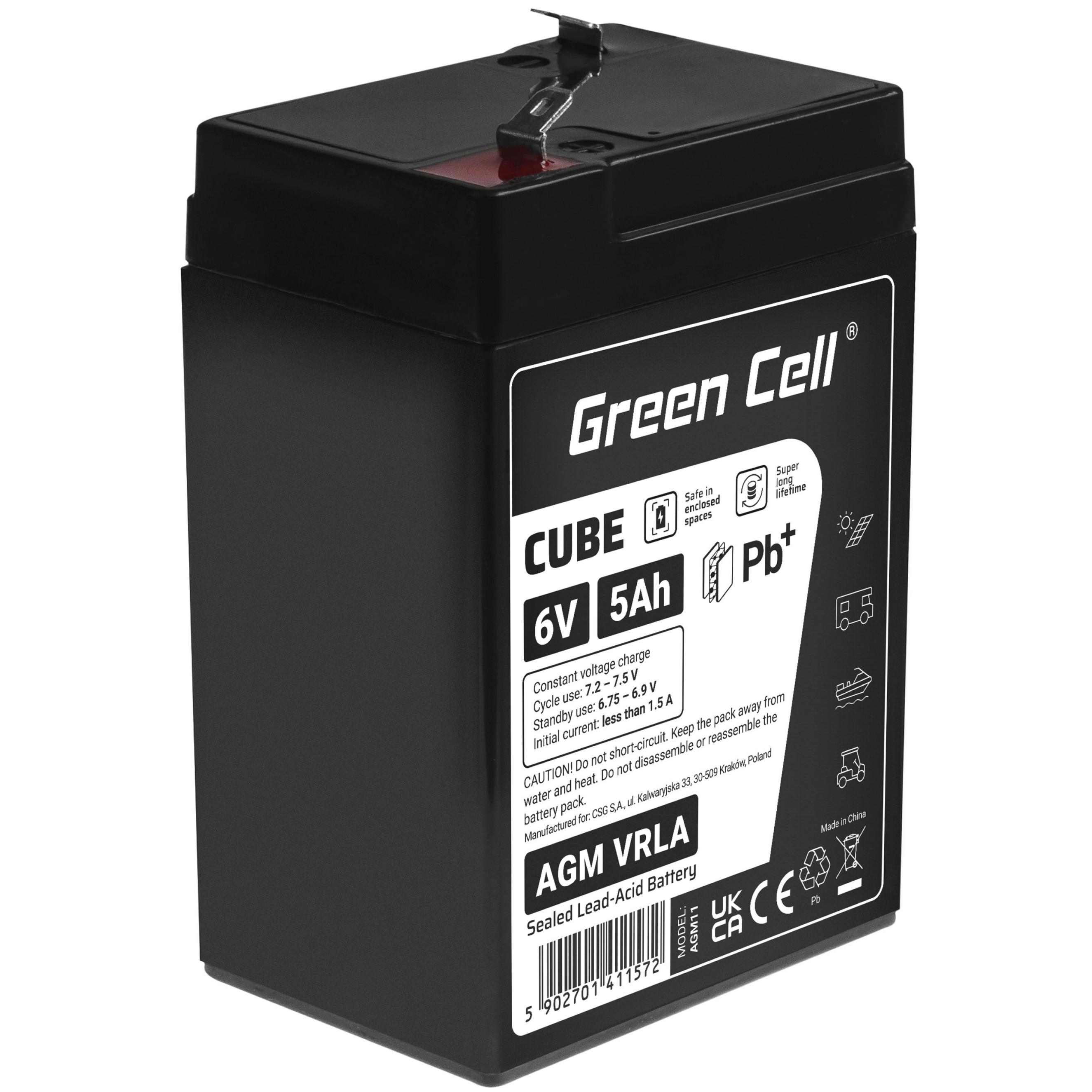 GREEN CELL Battery AGM VRLA 6V