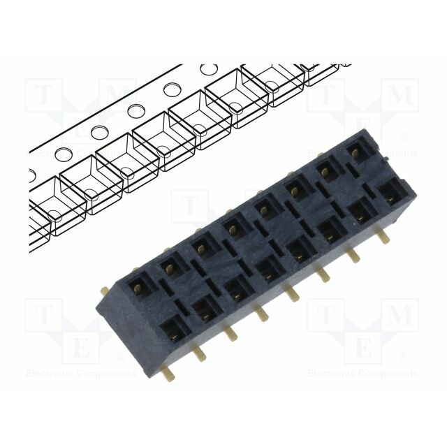 SAMTEC Connector: pin strips; socket; female