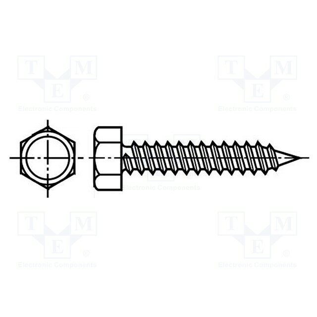 BOSSARD Screw; 4.8x32; Head: hexagonal