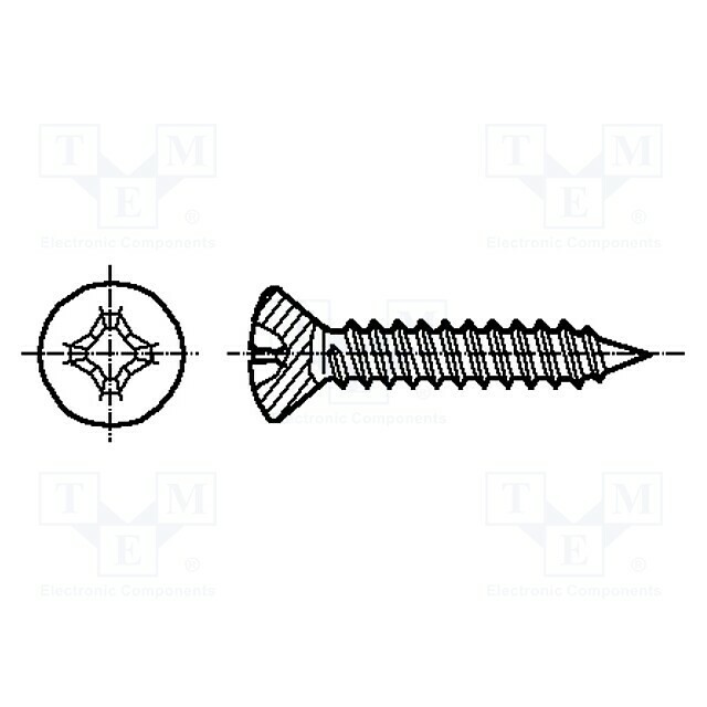 BOSSARD Screw; 4.8x13; Head: countersunk