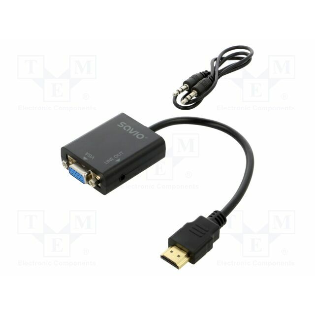SAVIO Adapter; HDMI plug,Jack 3