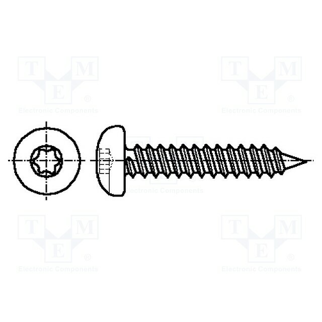 BOSSARD Screw; for metal; 3.9x22