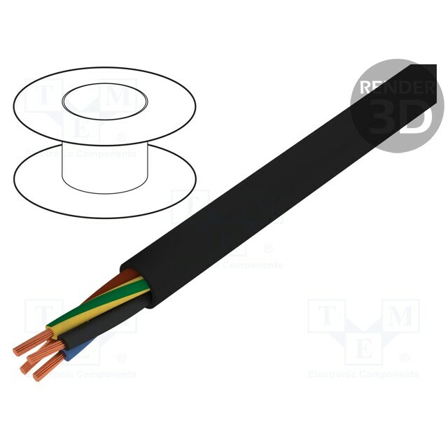Wire; HELUPOWER® 1000 RV-K; 4G4mm2; round