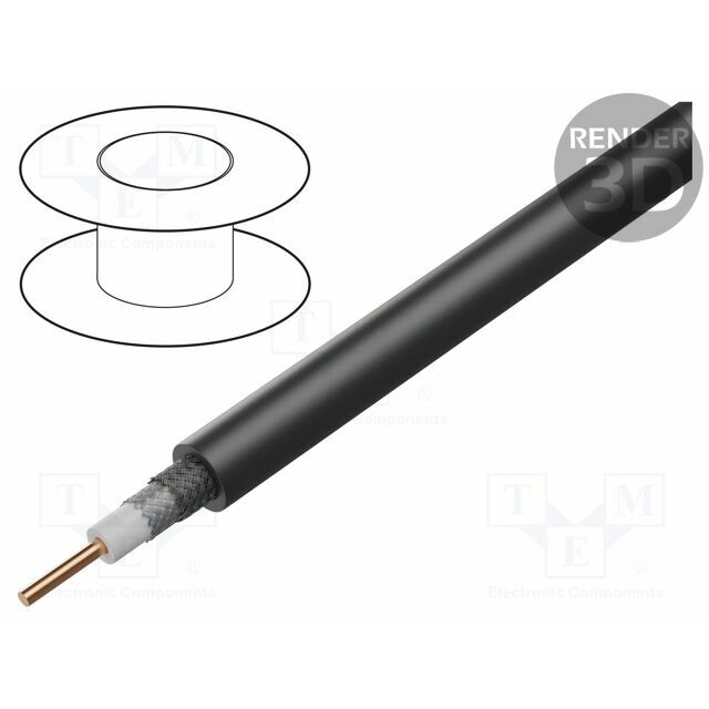 BELDEN Wire: coaxial; RG59 mini; 1x23AWG