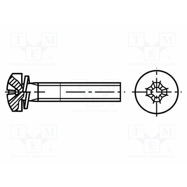 BOSSARD Screw; M5; M5x10; 0.8