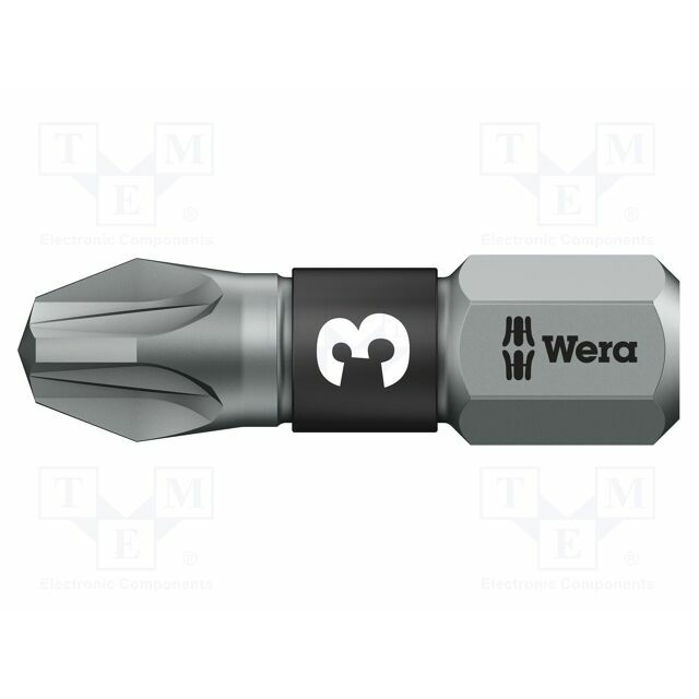 Screwdriver bit; Pozidriv®; PZ3; 1/4"; Overall
