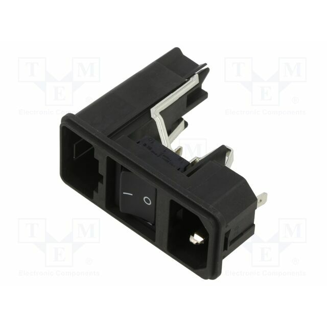 SCHURTER Connector: AC supply; plug; male