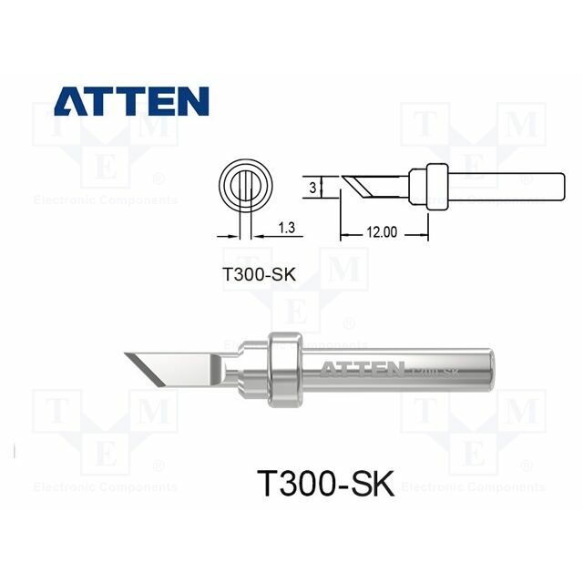 ATTEN Tip; knife; 3mm; for  soldering