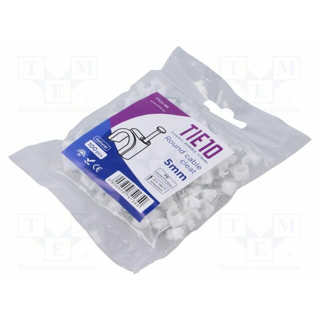 TIE10 Holder; natural; on round cable