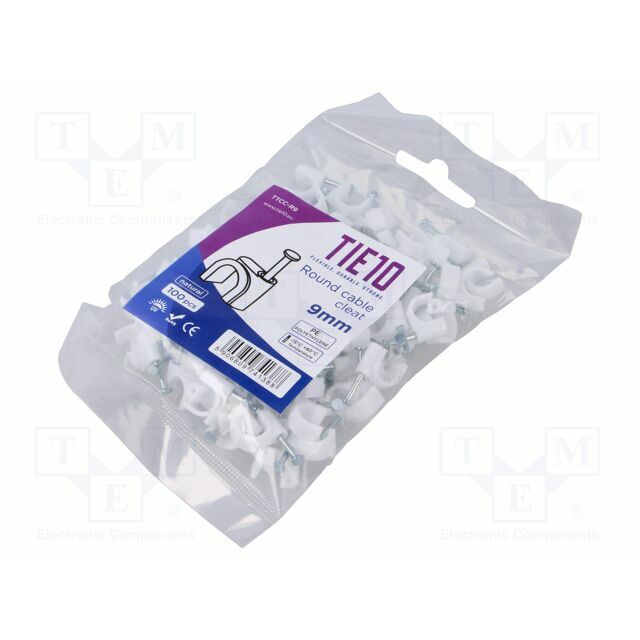 TIE10 Holder; natural; on round cable