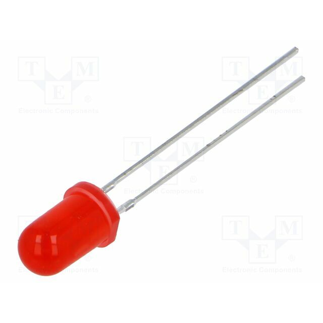 OPTOSUPPLY LED; red; 5mm; 750÷1120mcd; 60°