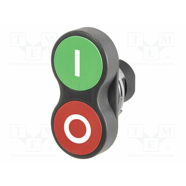 EAO Switch: double; 22mm; Stabl.pos: