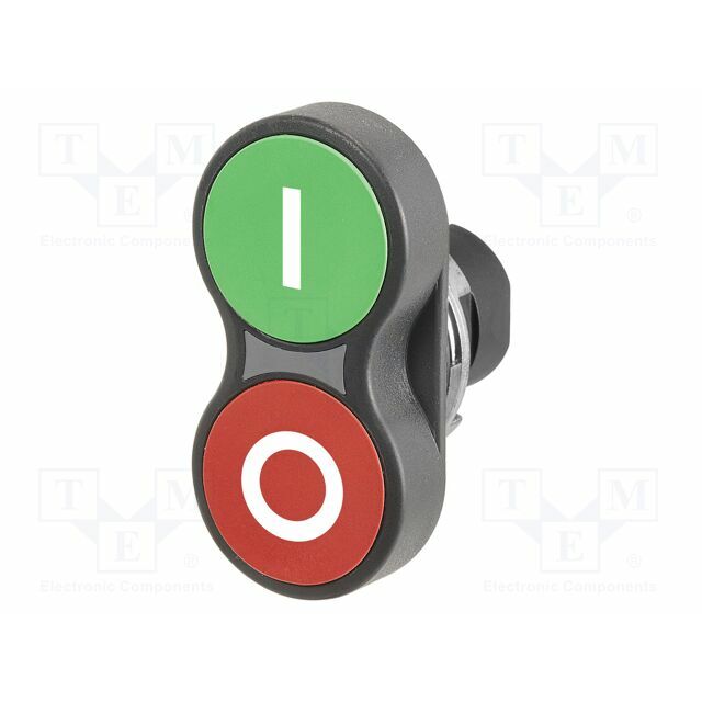 EAO Switch: double; 22mm; Stabl.pos: