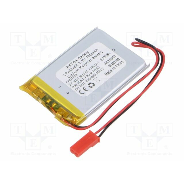 AKYGA BATTERY Re-battery: Li-Po; 750mAh; 3