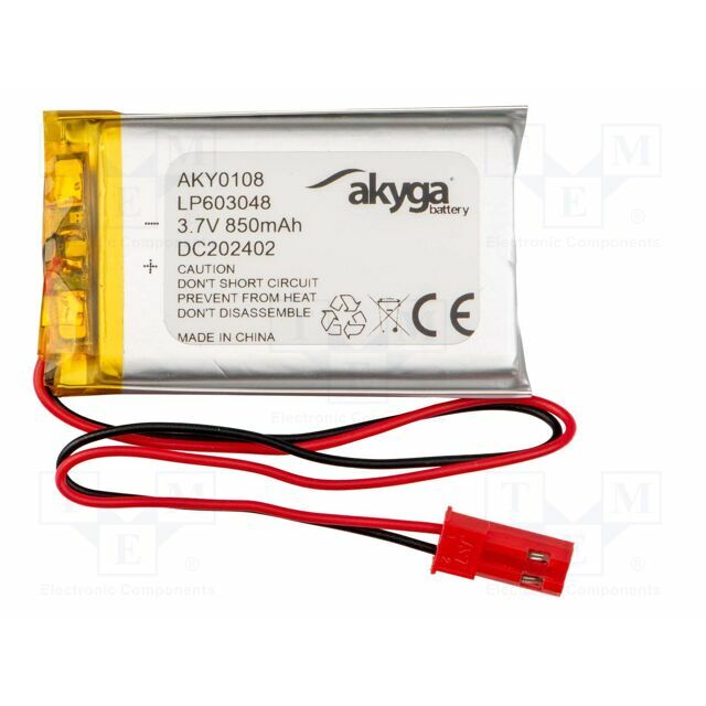 AKYGA BATTERY Re-battery: Li-Po; 850mAh; 3