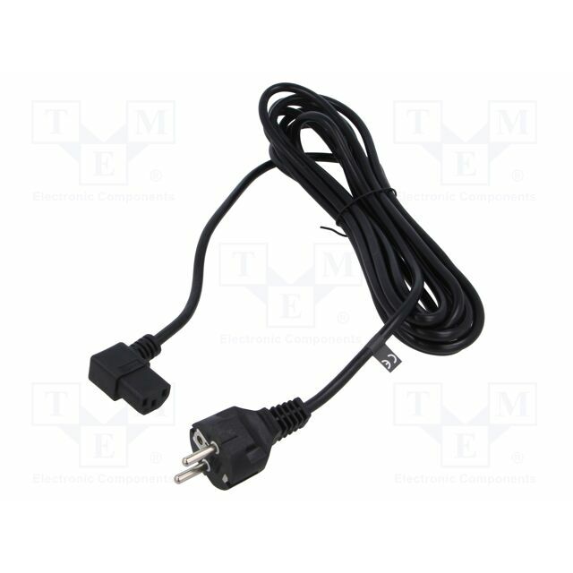 Cable; H05VV-F; 3x1mm2; PVC; 5m; black