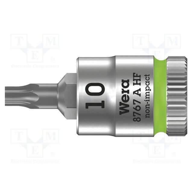 Socket: Torx®-bit; TX10; 1/4"; 28mm; Chrom-vanadium