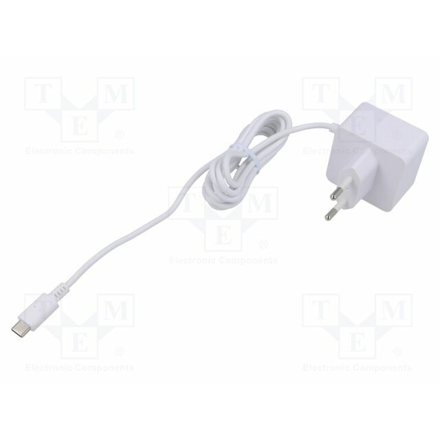 RASPBERRY PI Power supply; white; 100÷240VAC