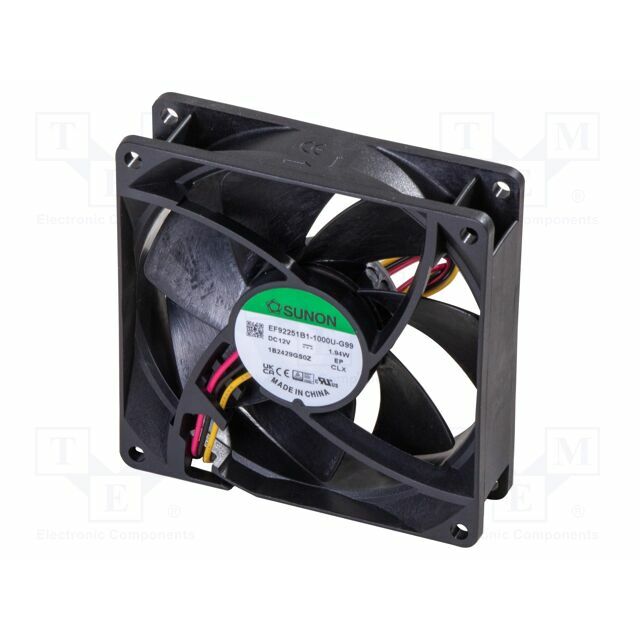 SUNON Fan: DC; 92x92x25mm; axial; 12VDC