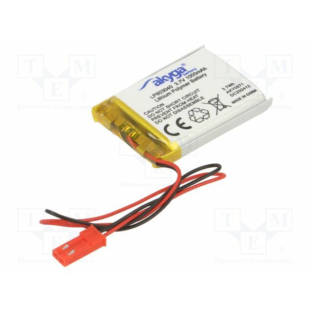 AKYGA BATTERY Re-battery: Li-Po; 1000mAh; 3