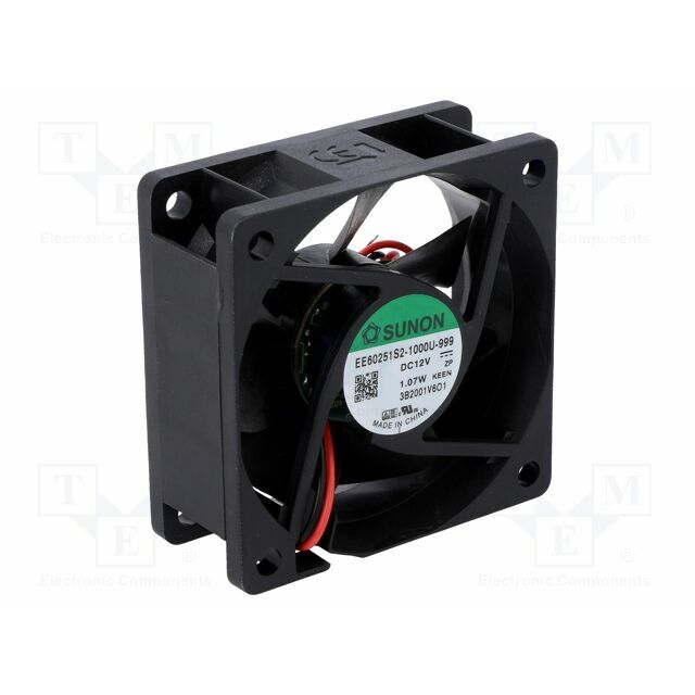 SUNON Fan: DC; 60x60x25mm; axial; 12VDC