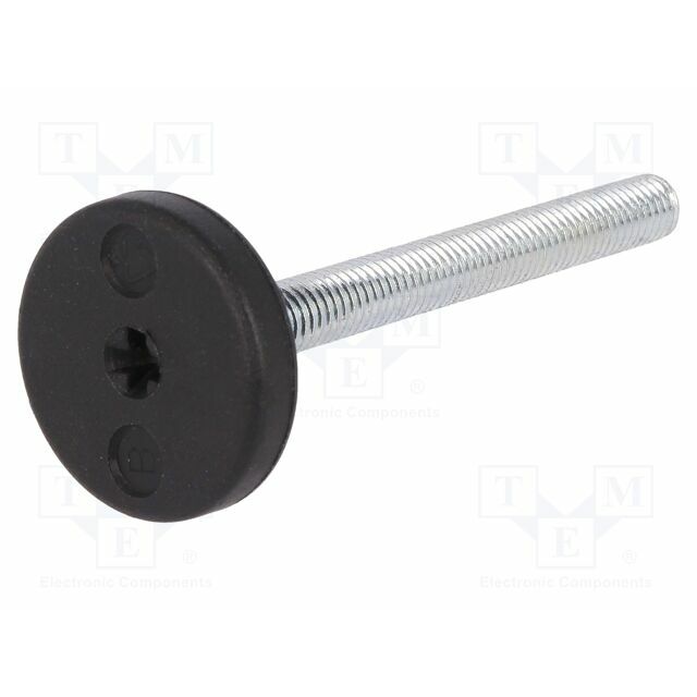 ELESA+GANTER Foot; rigid,with screwdriver slot