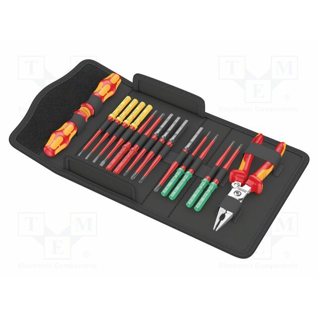 Tools set: screwdrivers; case; insulated; 1kVAC