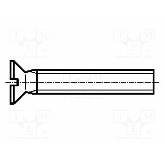 BOSSARD Screw; M4; M4x8; 0.7