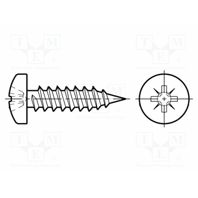 BOSSARD Screw; 2.2x19; Head: cheese