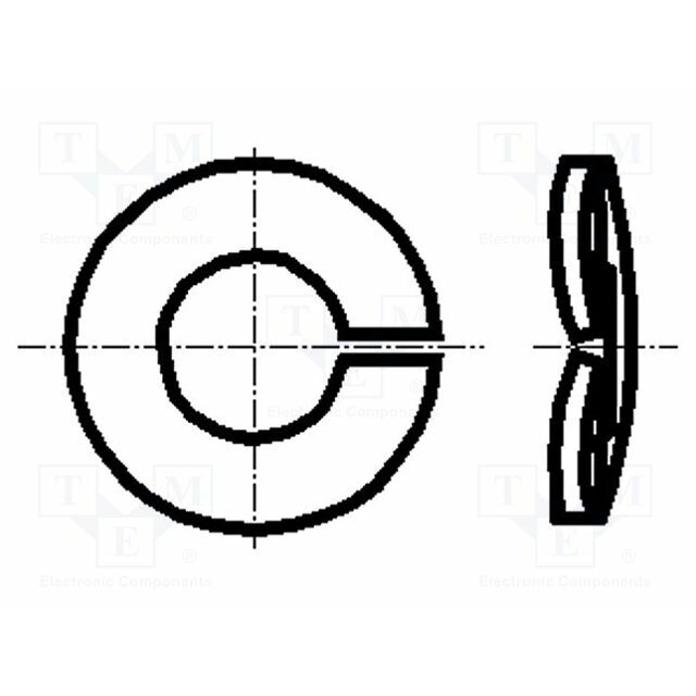 BOSSARD Washer; spring; h=3.35mm; M12