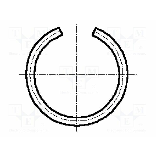 BOSSARD Circlip; spring steel; 14mm; BN