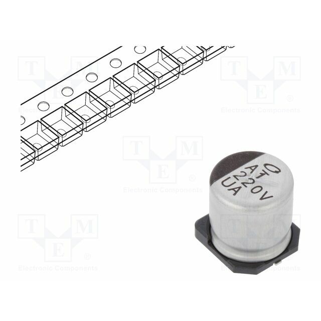 NICHICON Capacitor: electrolytic; SMD; 220uF; 35VDC