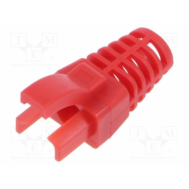 MH CONNECTORS RJ45 plug boot; red