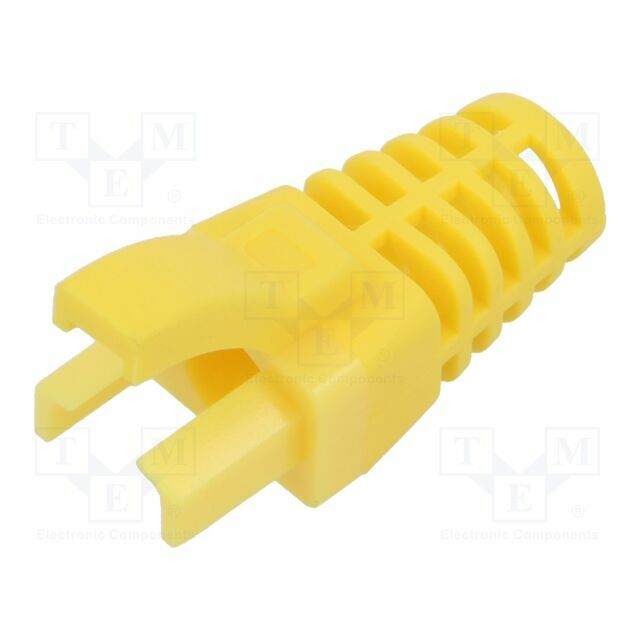 MH CONNECTORS RJ45 plug boot; yellow
