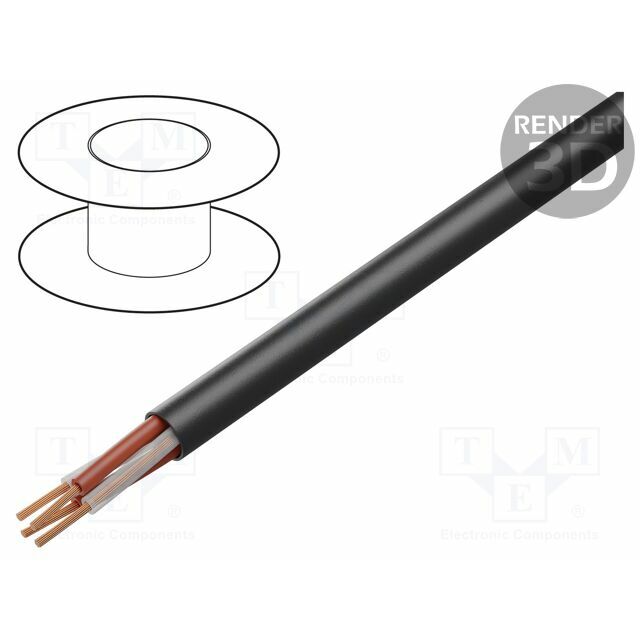 Wire: loudspeaker cable; YRPX; 1x4x1.2mm