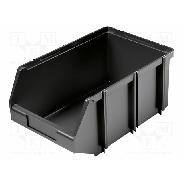 KISTENBERG Container: cuvette; black; 162x108x75mm; CLICK