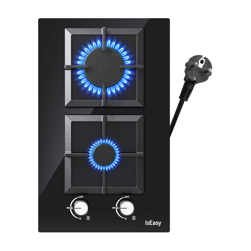 IsEasy MGBG-312S2C dual-zone glass gas stove