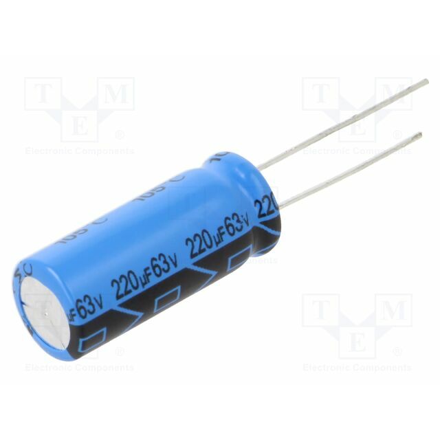 VISHAY Capacitor: electrolytic; THT; 220uF; 63VDC