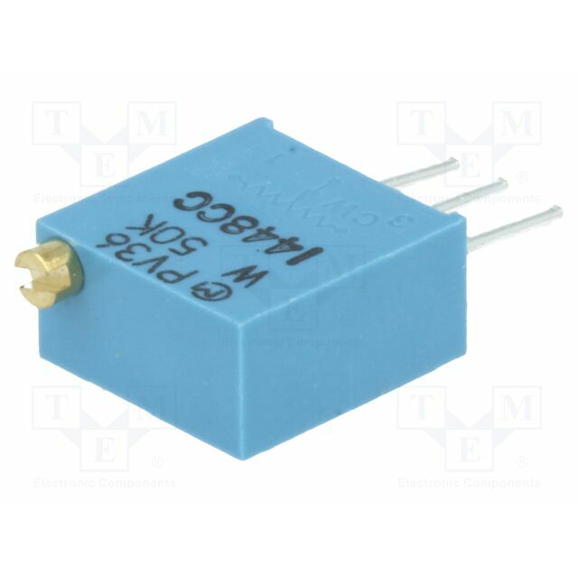 BOURNS Potentiometer: mounting; 50kΩ; multiturn; vertical