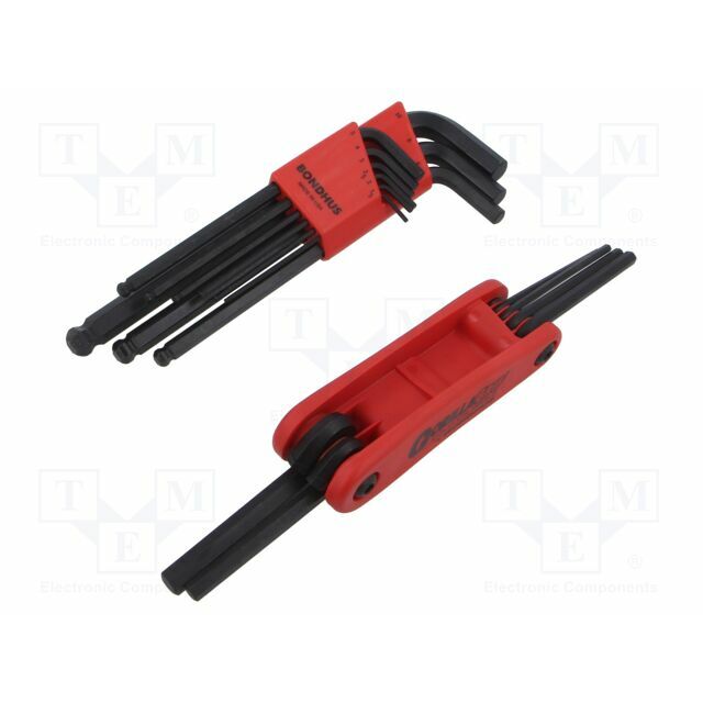 Wrench: hex key-set; spherical; Kit: 10999