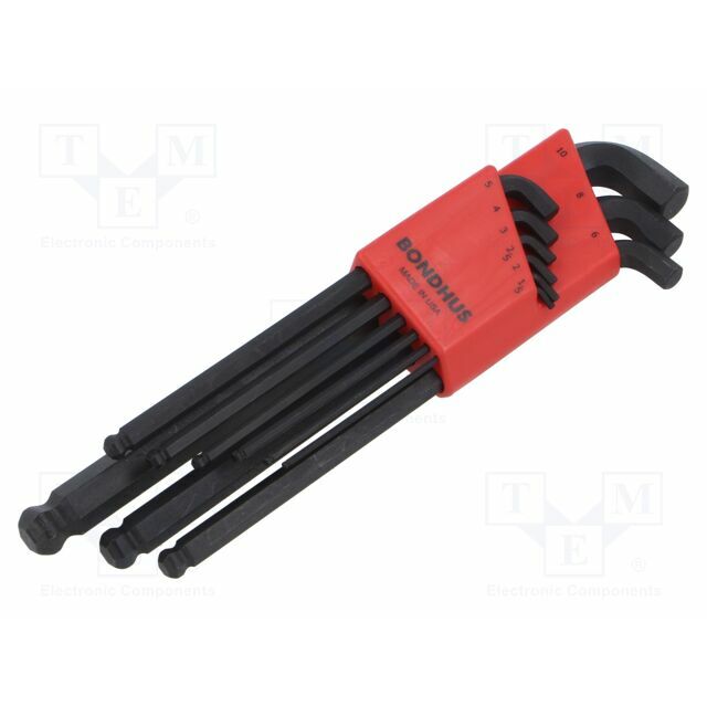 Wrench: hex key-set; short; 9pcs. |