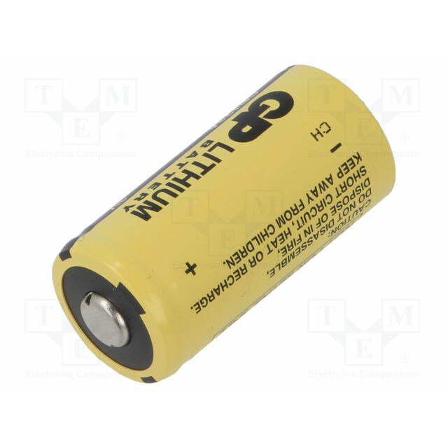 Battery: lithium; CR123A,R123; 3V; non-rechargeable