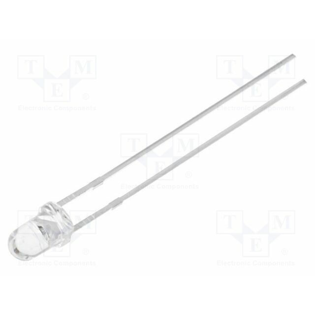 OPTOSUPPLY LED; red (rose); 3mm; 30°