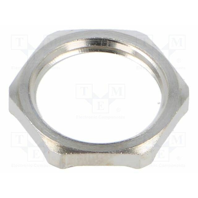 Nut; with earthing; M20; brass; 24mm