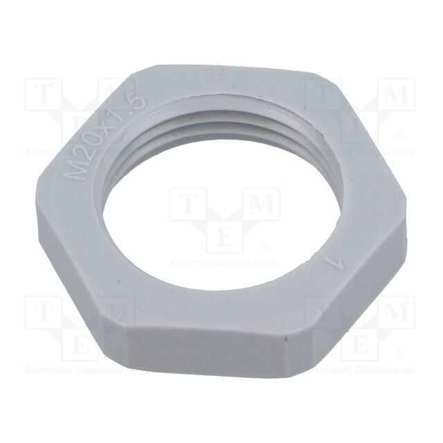 Nut; M20; 26mm; light grey; Thread: