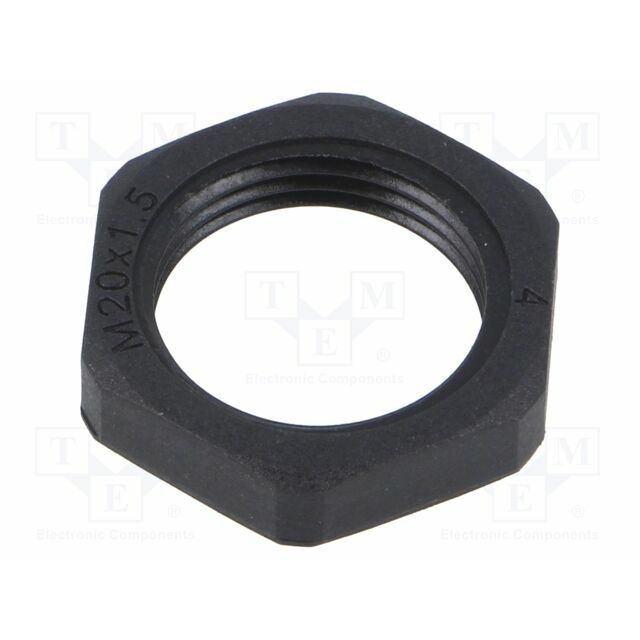 Nut; M20; 26mm; black; Thread: metric