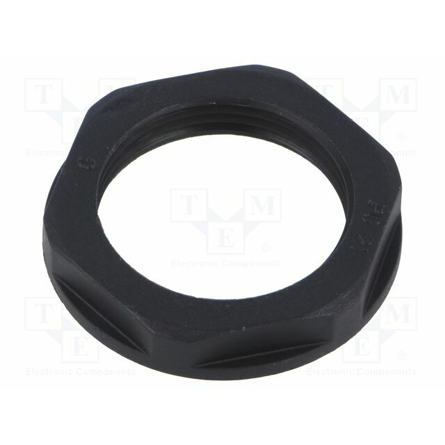 Nut; PG21; polyamide 6; 36mm; black